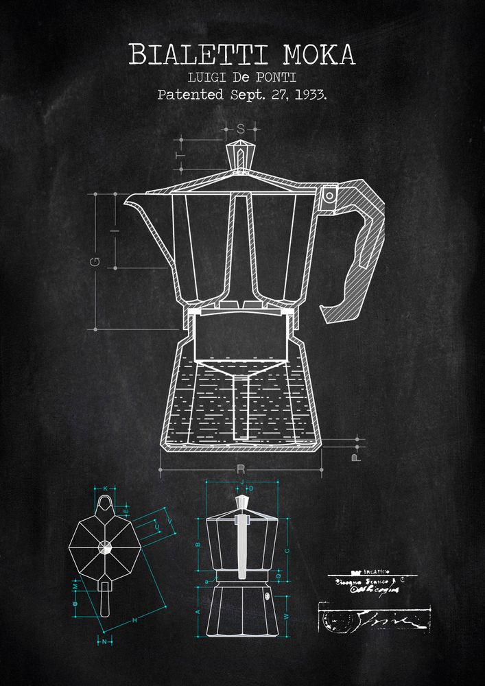 Bialetti moka chalkboard