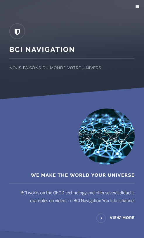 BCI Navigation Nous faisons du monde votre univers milo 3oneseven Design
