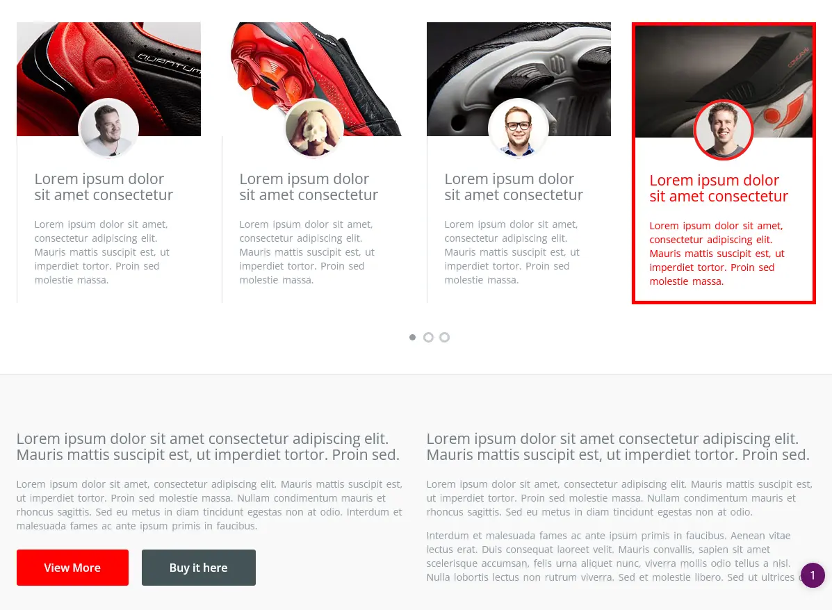 Concave front page ecommerce design