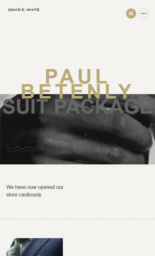 David E. White Finest in Men’s wear