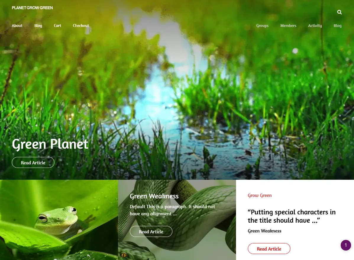 Planet Grow Green ecommerce development