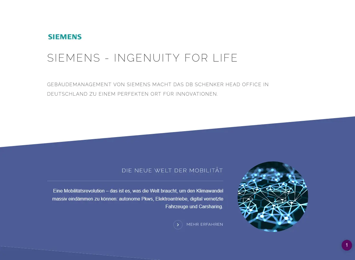 Siemens - Ingenuity for life milo 3oneseven Design