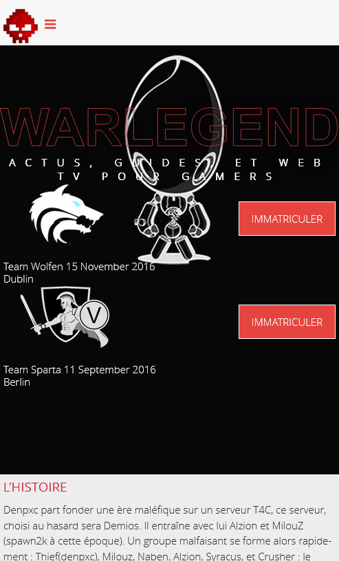 War Legend Gaming - Actus guides et Web TV pour Gamers milo 3oneseven Design