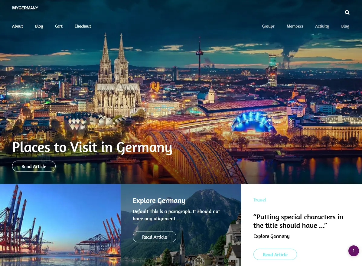 my Germany frontpage Design