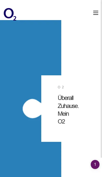 o2 Mobilfunknetz front page ecommerce design