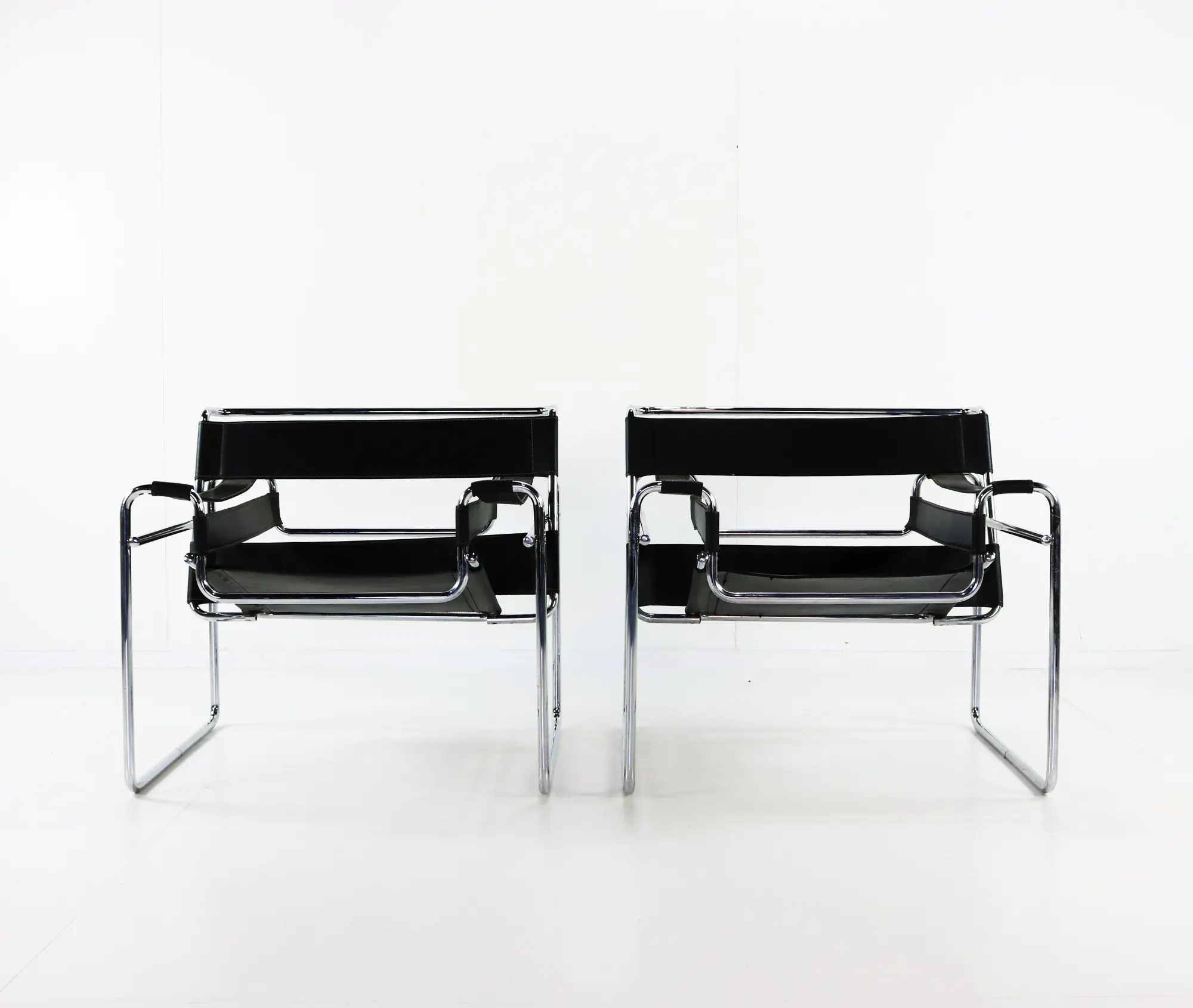 Two Marcel Breuer Wassily chairs