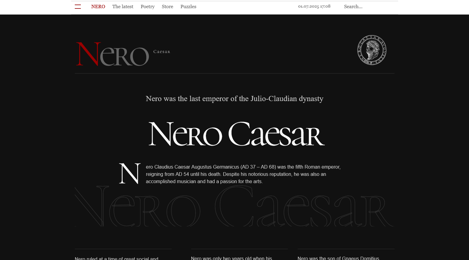 A modern retina ready ecommerce template Kaiser Nero