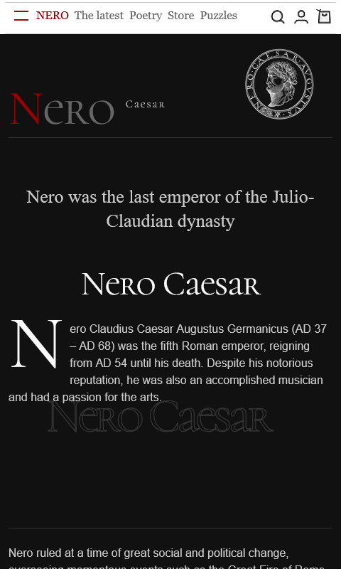 retina ready Ecommerce theme Kaiser Nero