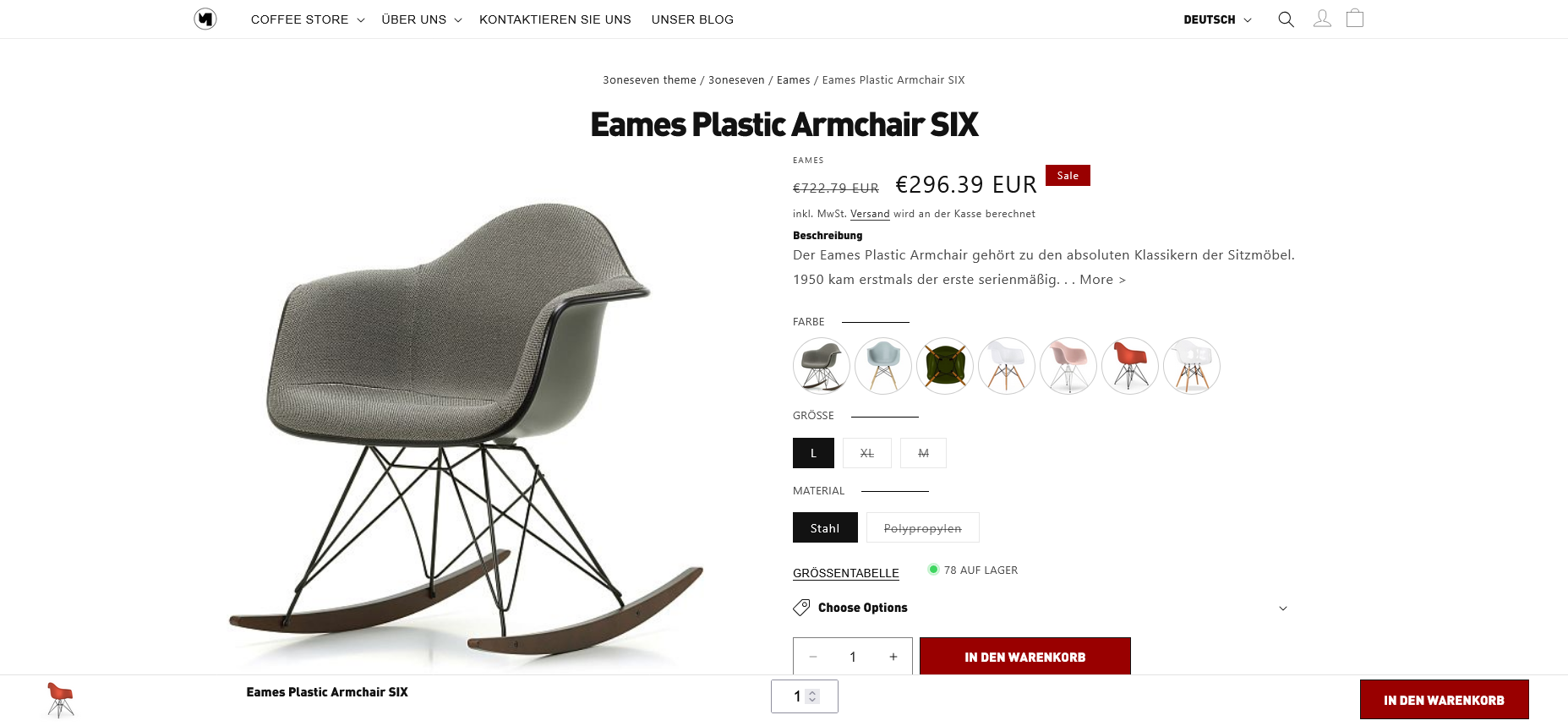 Eames Plastic Armchair SIX – 3oneseven theme