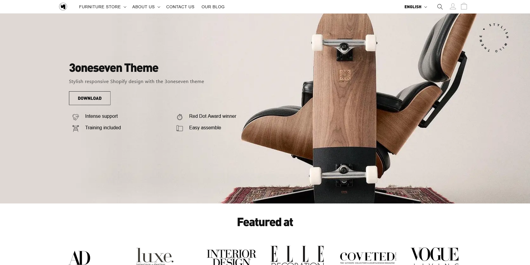 Responsive Shopify design with the 3oneseven theme by milo