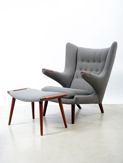 hans j. wegner papa bear chair + ottoman