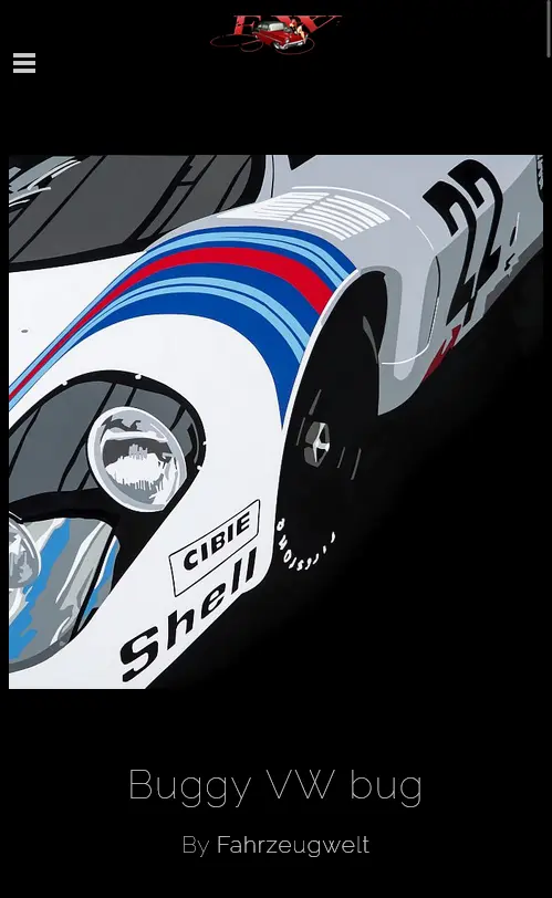 Fahrzeugwelt front page ecommerce shopify design