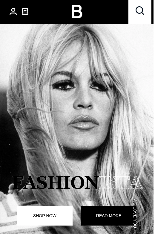 Bardot theme suitable for fashion a la mode shop