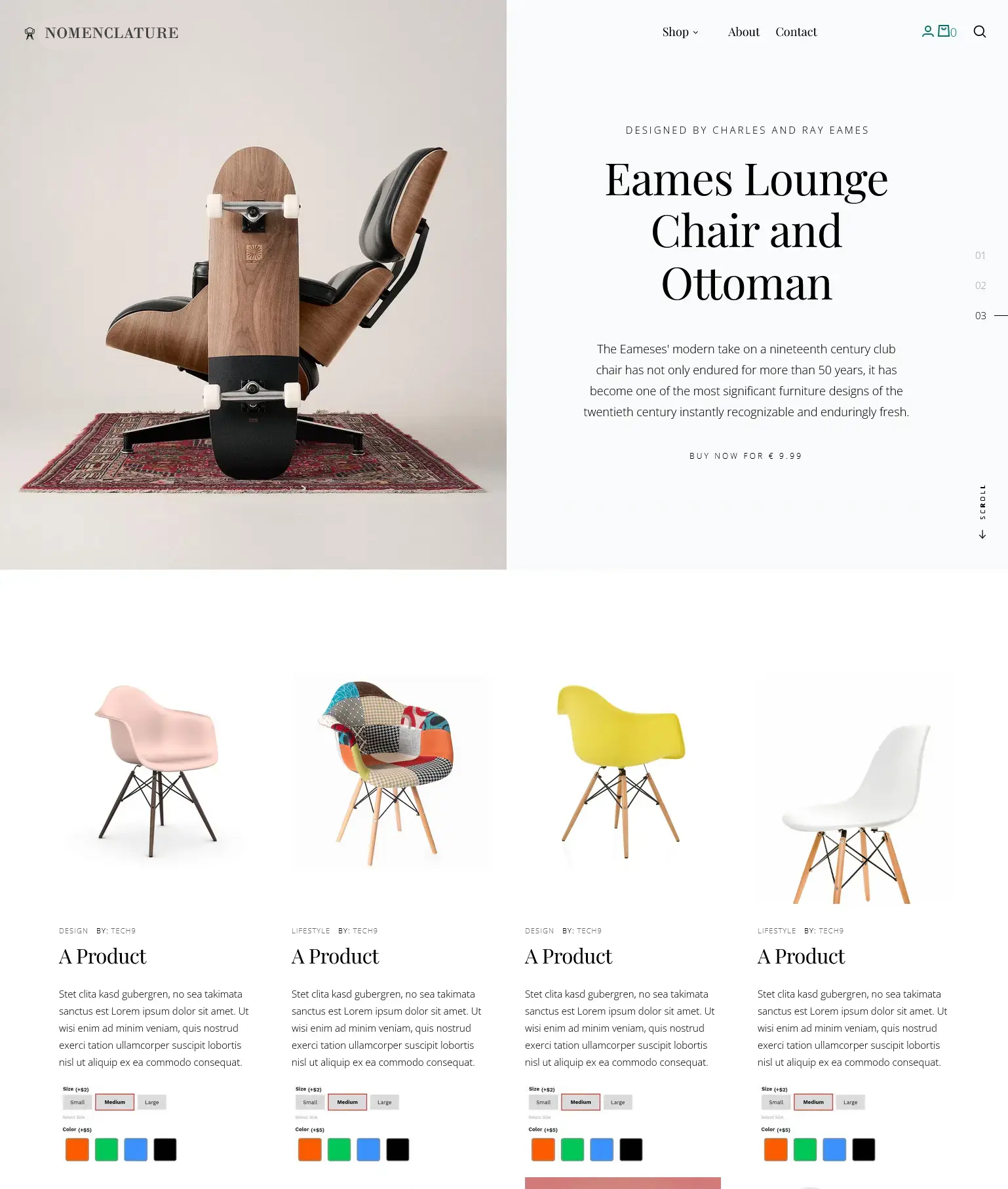 outstanding grid based store template with a sleek and minimal design