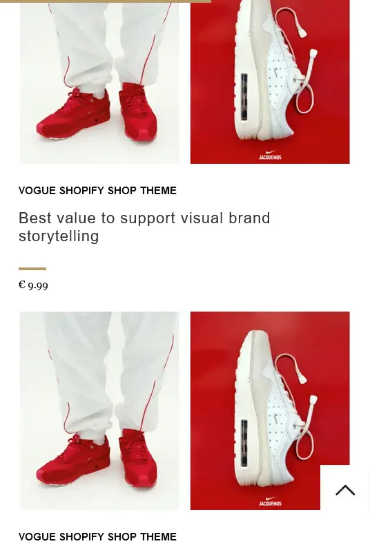 Vogue VX theme mobile ecommerce