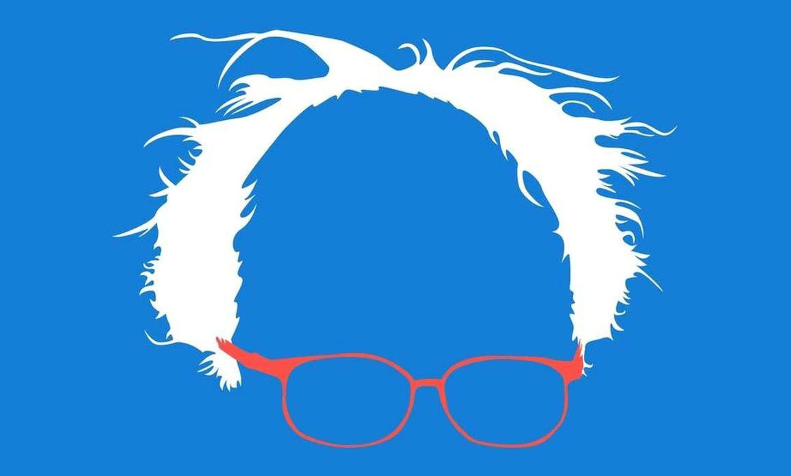 Bernie Sanders 2020 Hair and Glasses Campaign Cool Huge Large Giant Poster