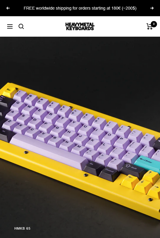 Heavymetal Keyboards mobile ecommerce design