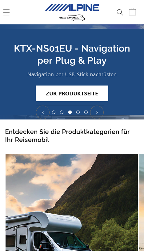 Mehrsprachiger ecommerce -Shop für Alpine