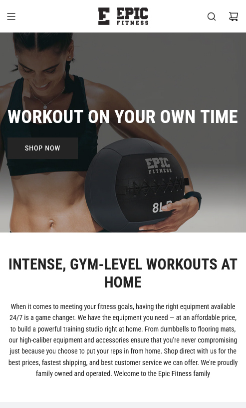 Epic Fitness store