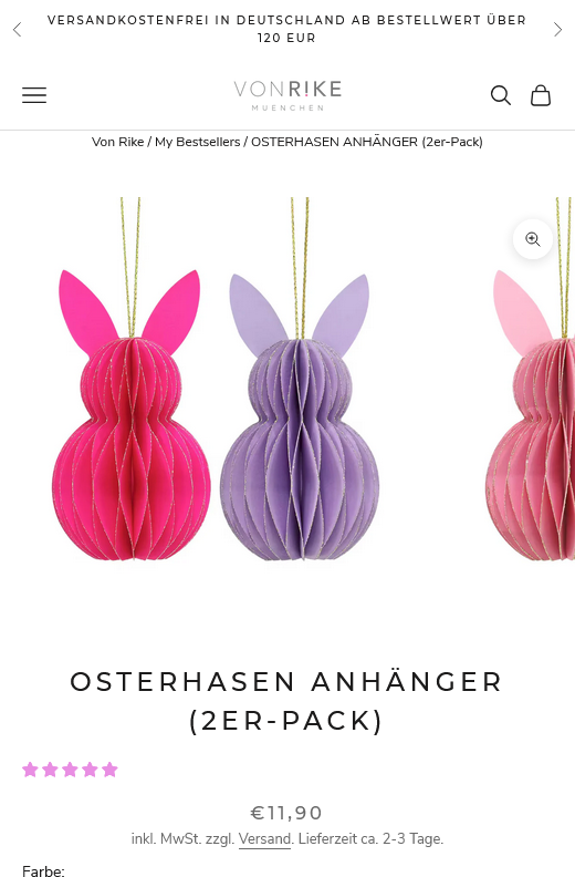 von rike product page ecommerce B2B wholesale