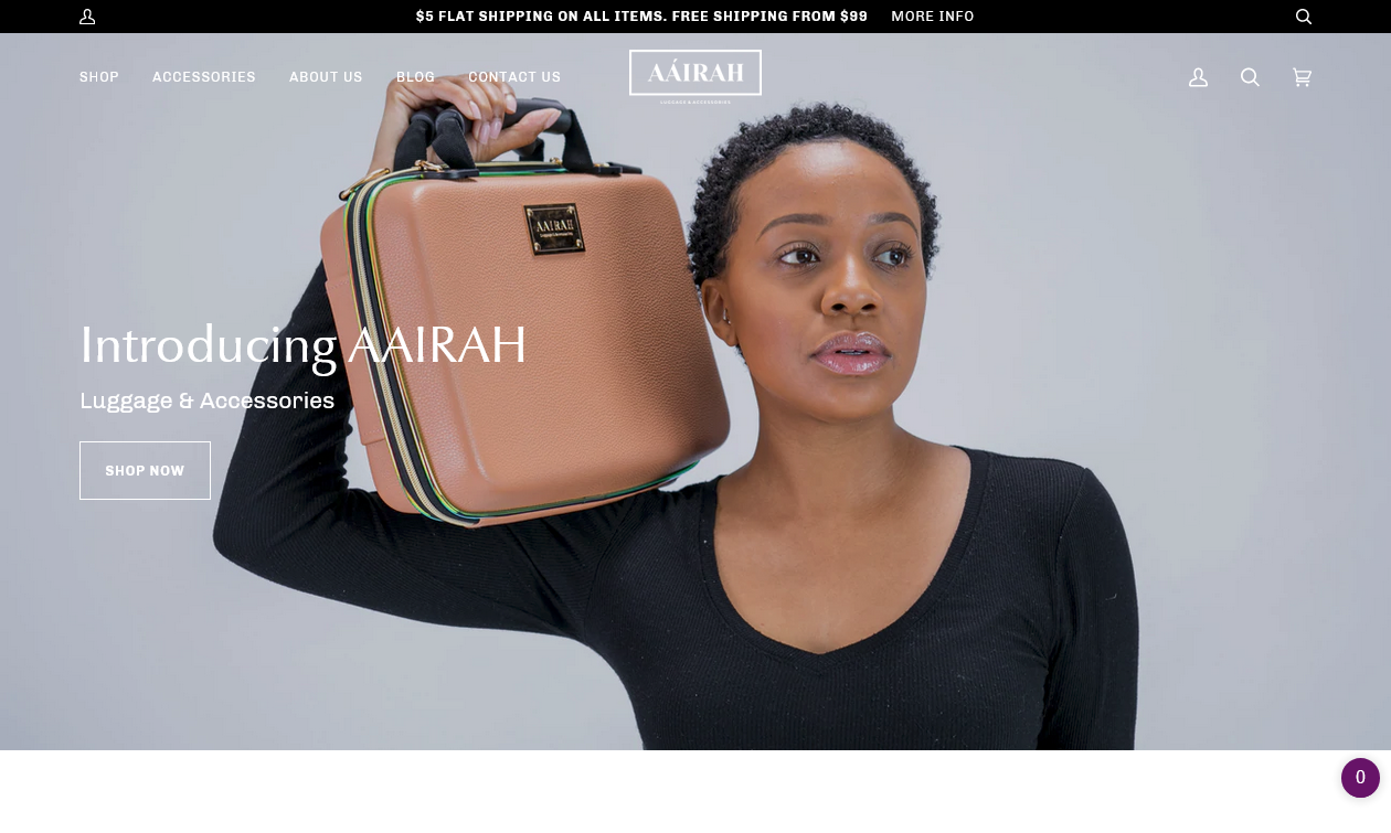 AAIRAH -  homepage ecommerce design