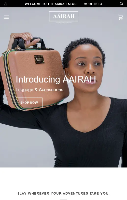 AAIRAH mobile ecommerce design