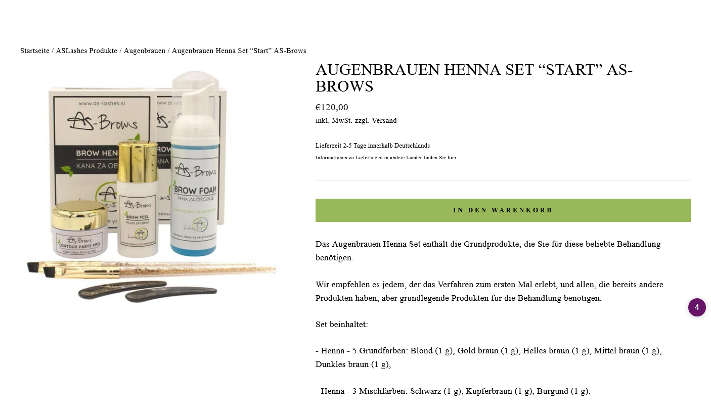 Lashmaker product page ecommerce shopify design