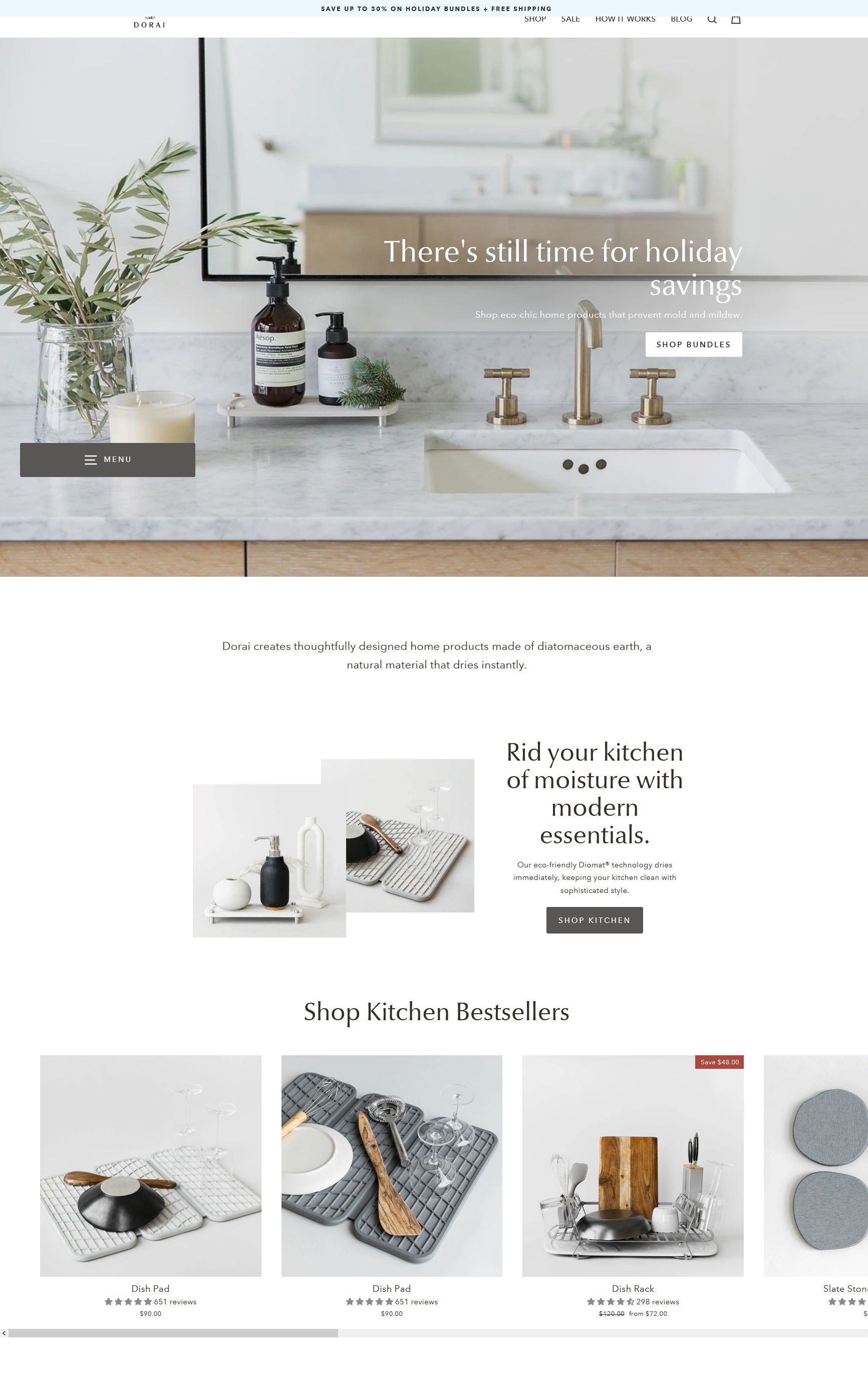 Dorai Home product page ecommerce shopify design