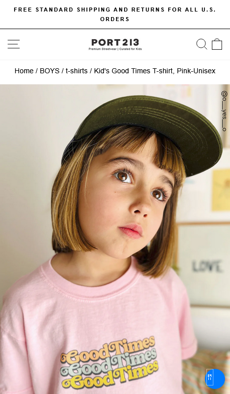 Port 213 product page ecommerce