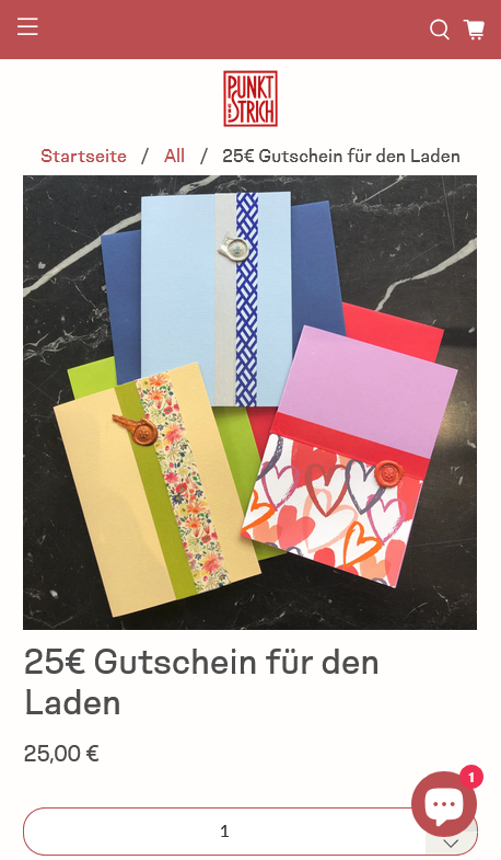 Punkt & Strich product page ecommerce