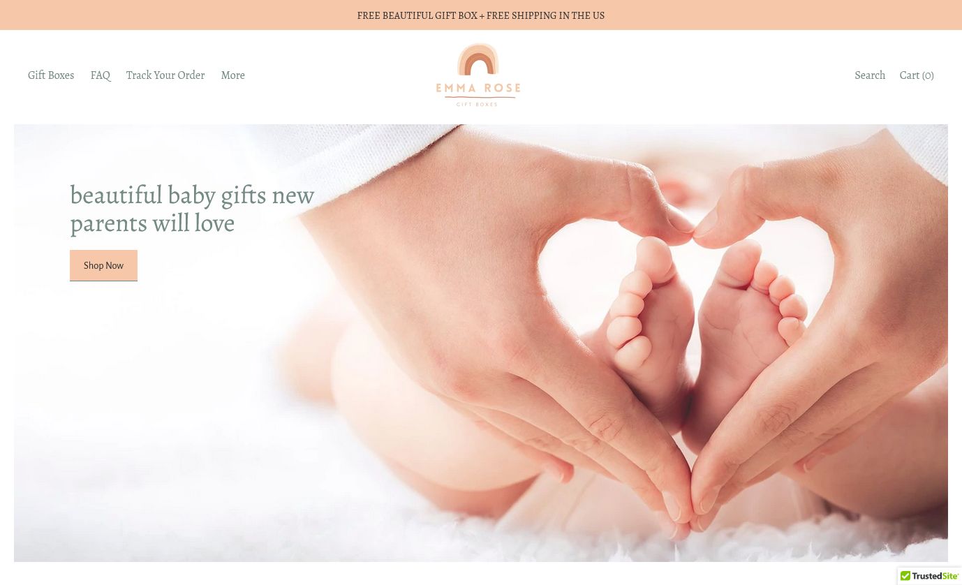 Emma Rose Baby mobile ecommerce design