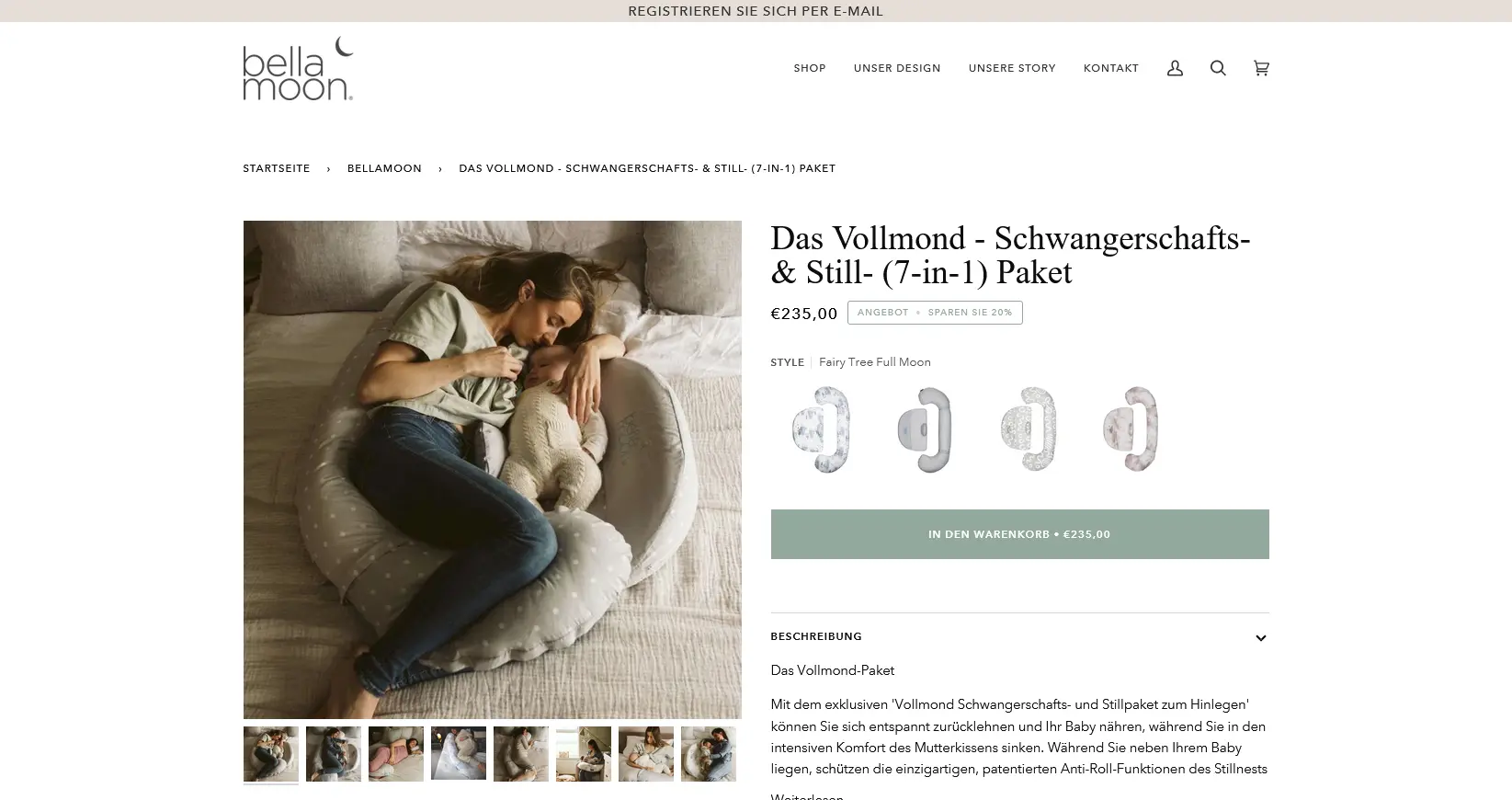 BellaMoon productpage ecommerce shopify design