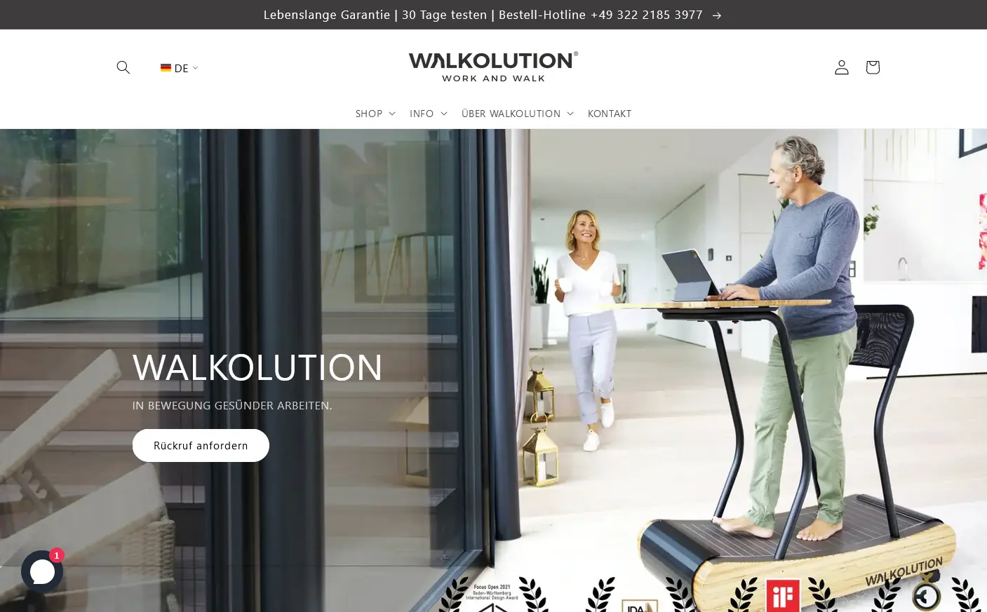 Walkolution® home page ecommerce shopify design