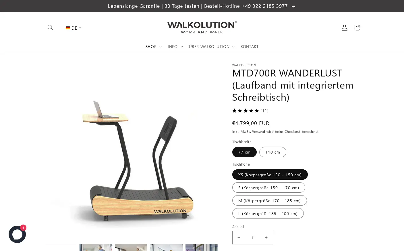 Walkolution product page ecommerce design
