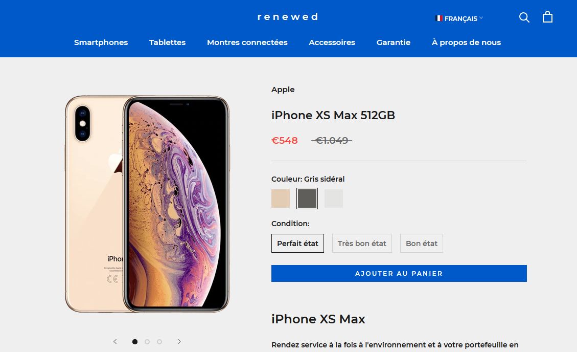 page produit renouvelée pour le commerce électronique Shopify