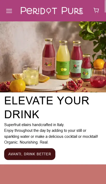 Peridot Pure™ product page ecommerce shopify design