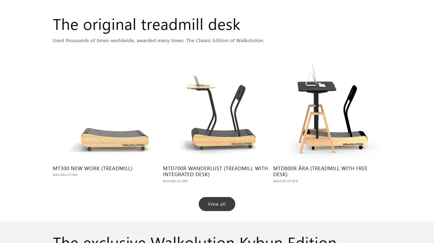 Walkolution front page ecommerce shopify PLUS design