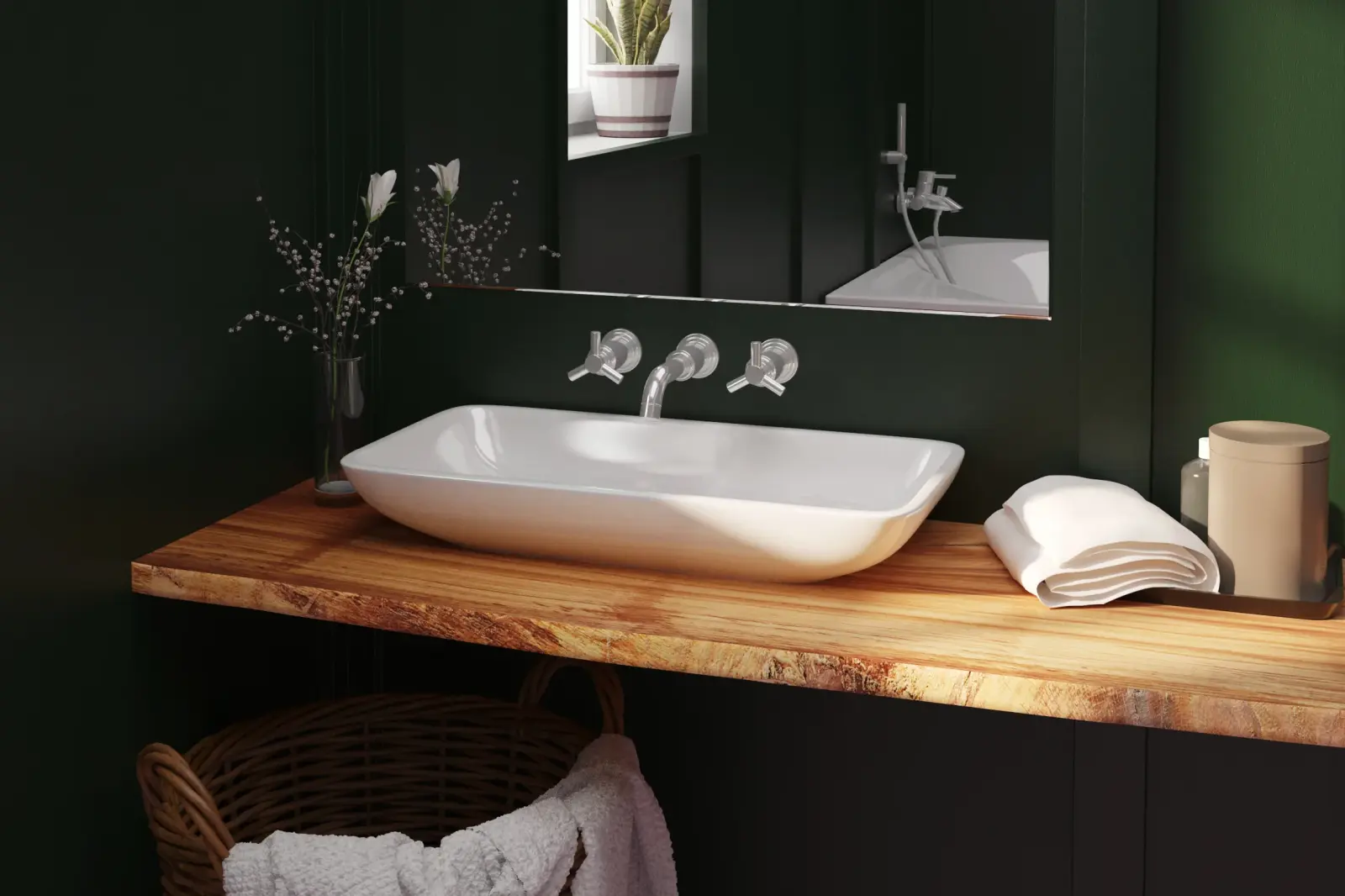 Living Oak Waschtischplatte Waschtisch Esstisch Eiche Massivholz Tisch Tischplatte