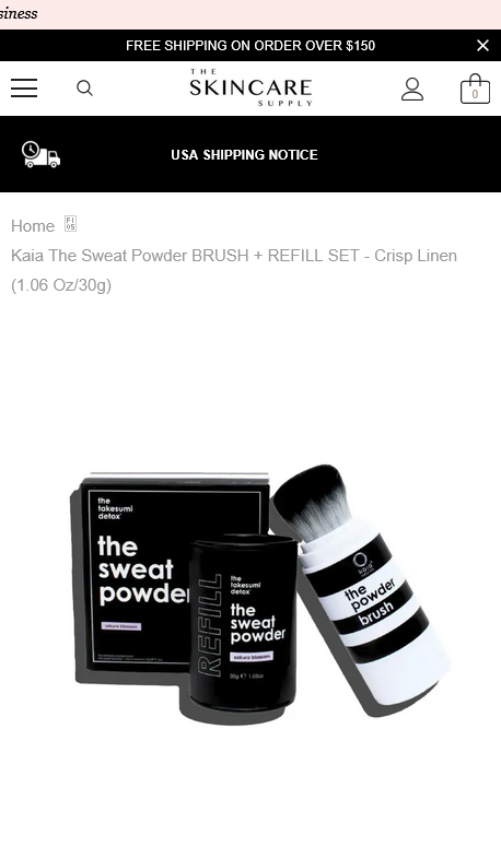 The Skincare Supply product page ecommerce