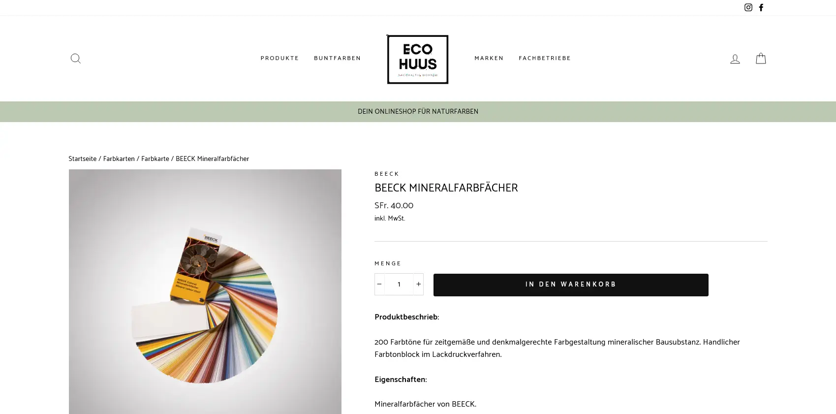 ECO Huus product page ecommerce shopify design