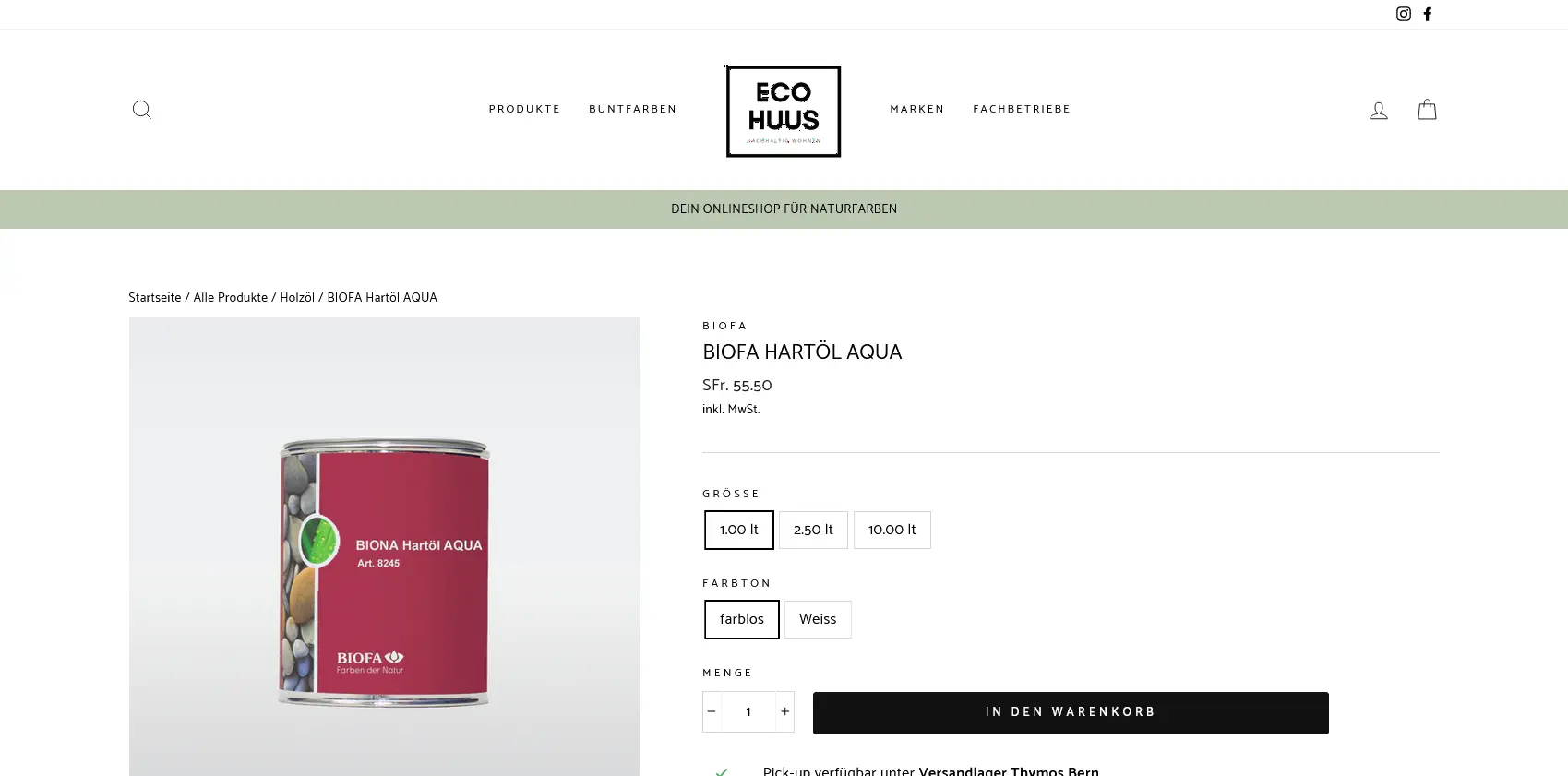 ECO Huus productpage ecommerce shopify design