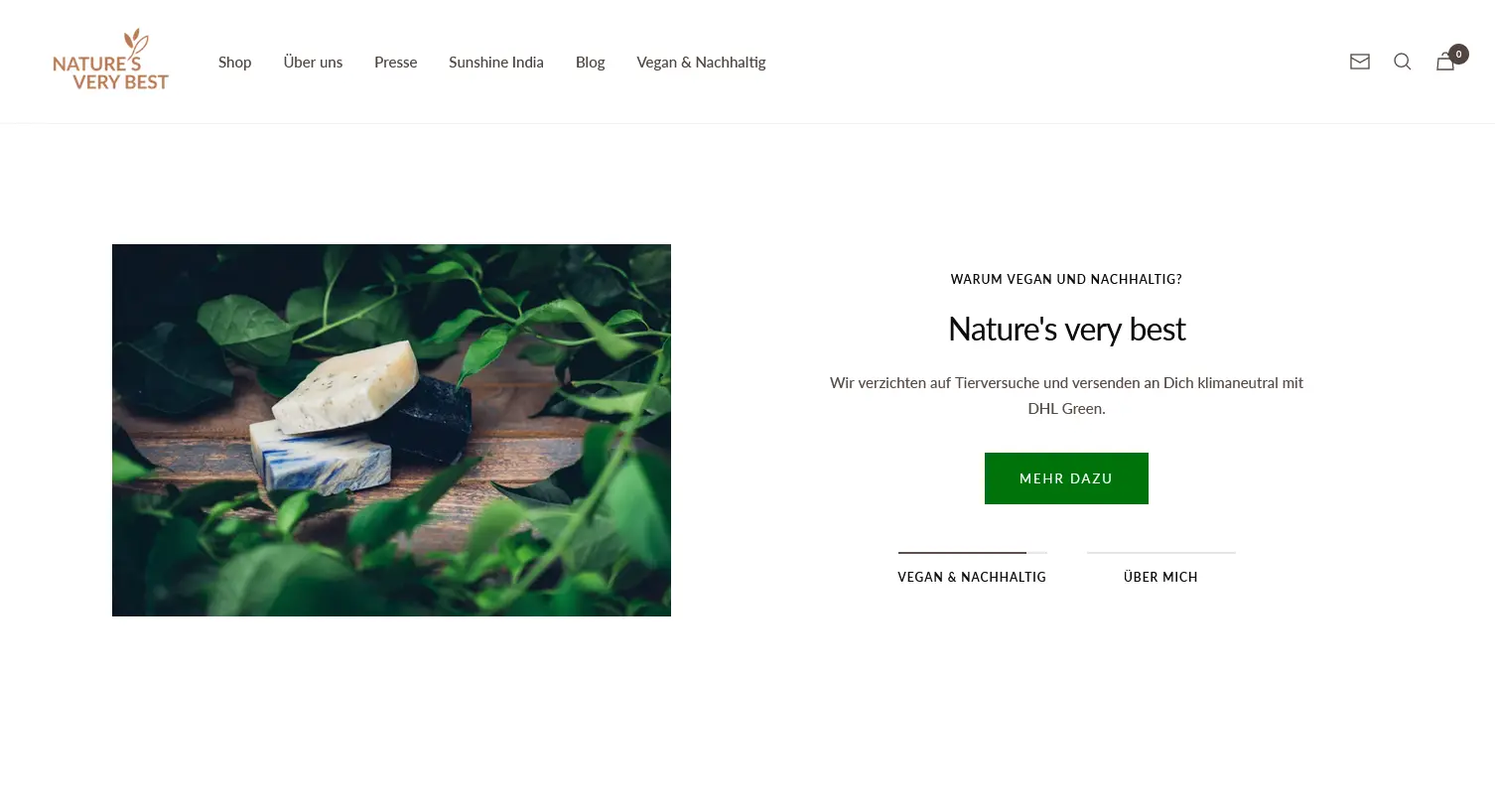 Nature´s Very Best product page ecommerce shopify design