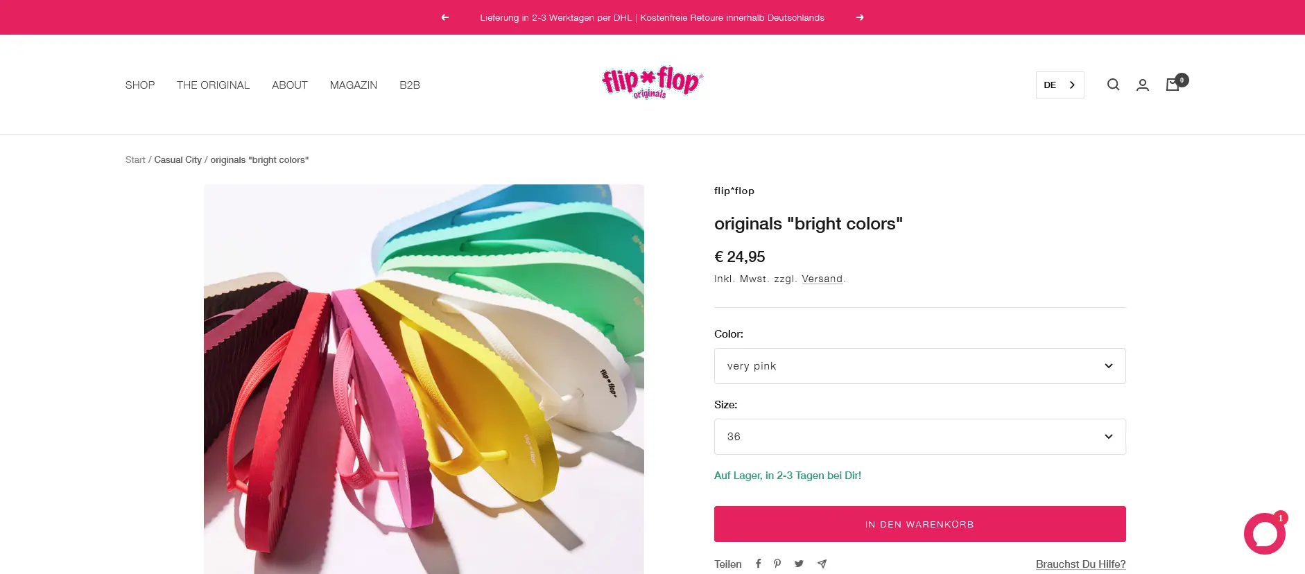 flip*flop product page ecommerce shopify design