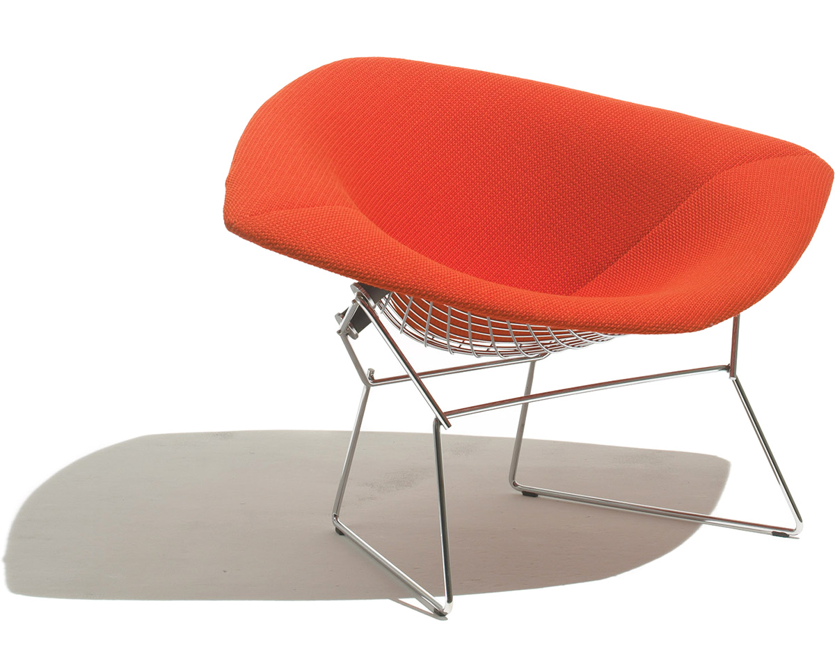 Bertoia large diamond chair with full cover