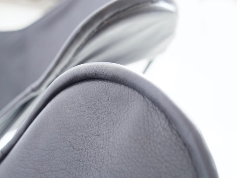 Black Leather Butterfly Chairs by Jorge Ferrari-Hardoy