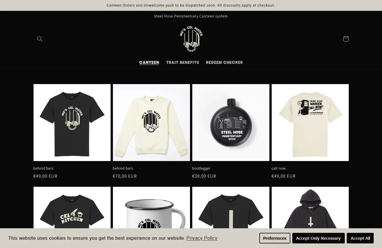 Canteen collection page ecommerce shopify design