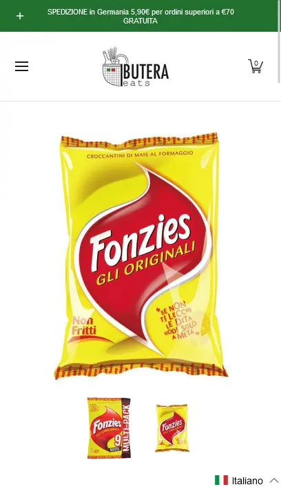 Butera Eats product page ecommerce shopify design