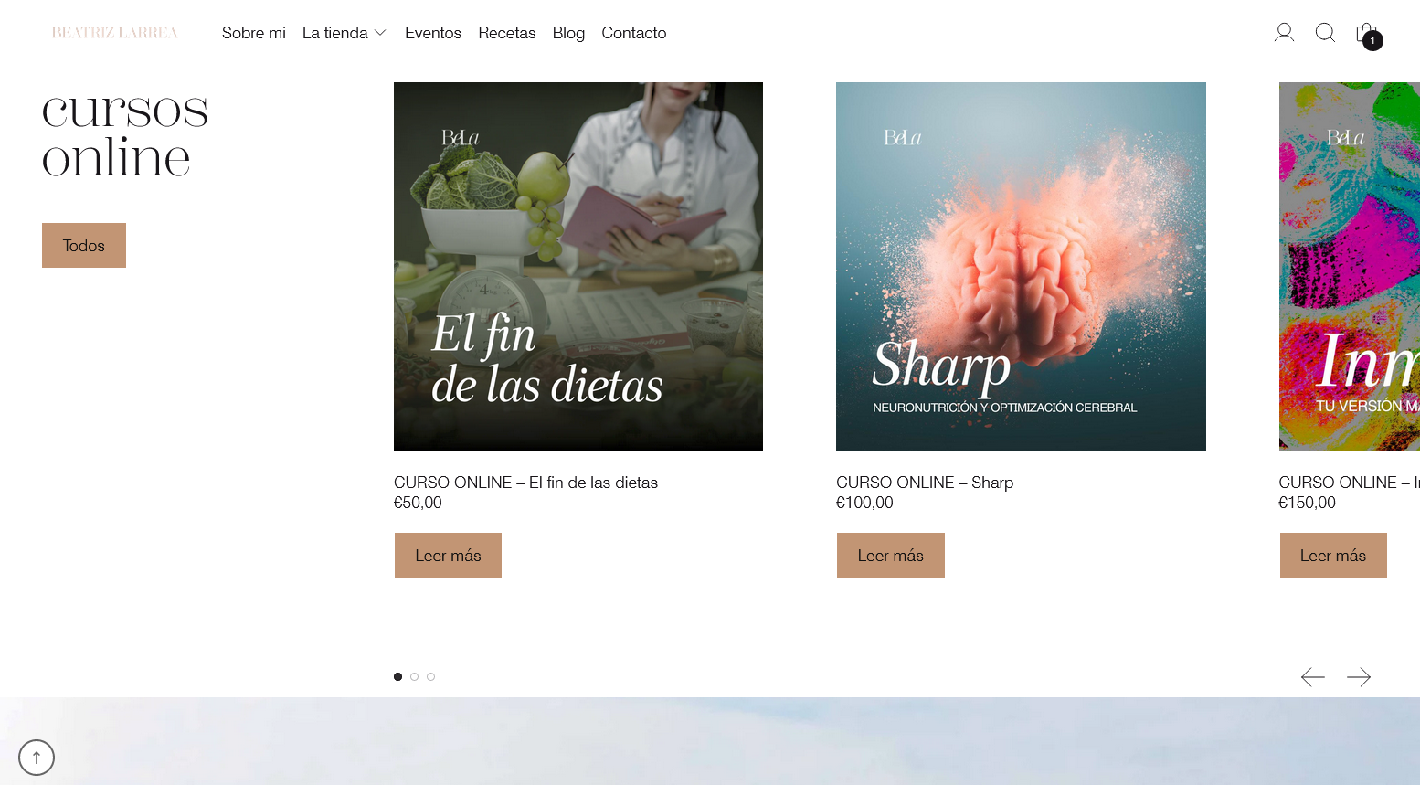 Nutrición Holística product page