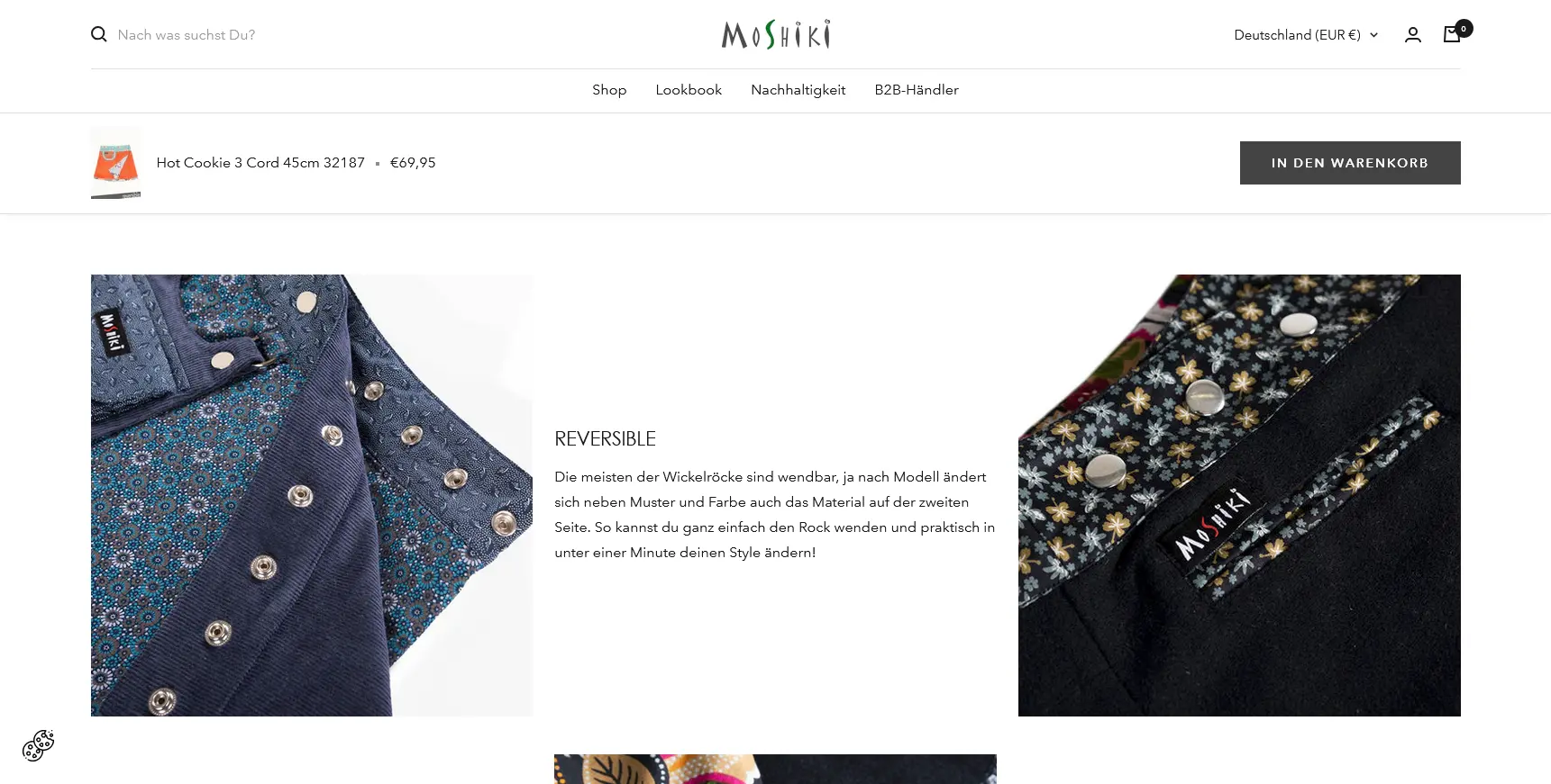 Moshiki product page