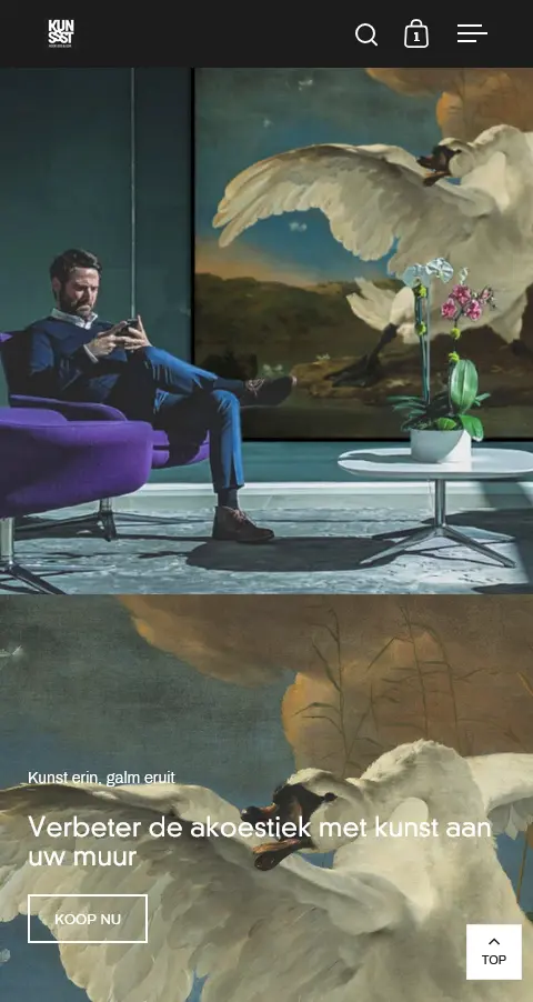 Kunst op geluiddempend materiaal